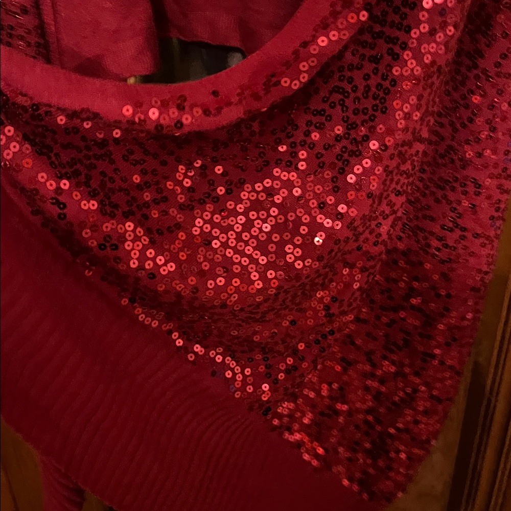 IMAN Red Sequined Wrap NWT - Picture 4 of 6
